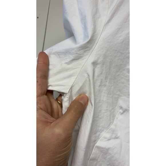 Veronica Beard Peplum Blouse Top Shirt Womens 8 White Crew Neck Short Sleeve - Picture 3 of 7